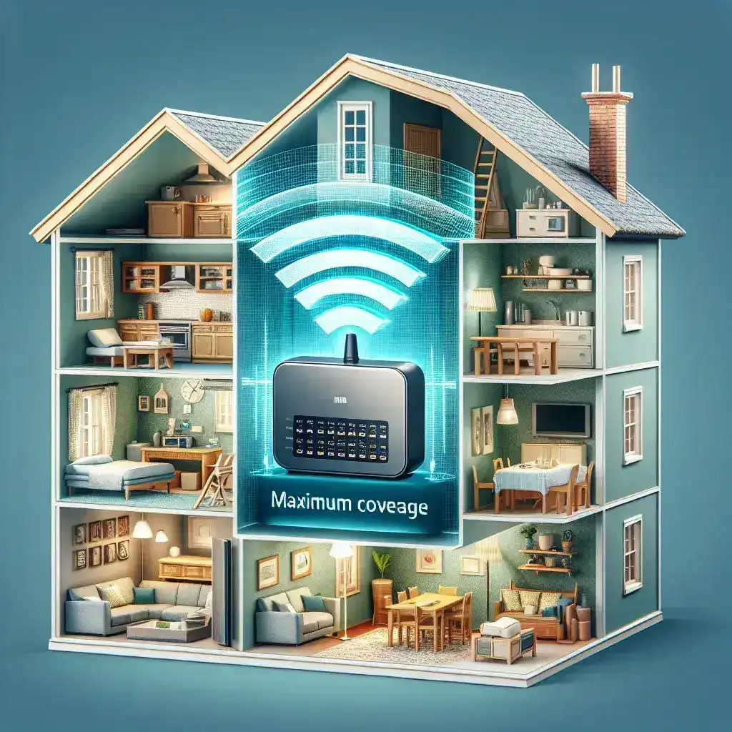 What is the best way to position a modem for maximum coverage?